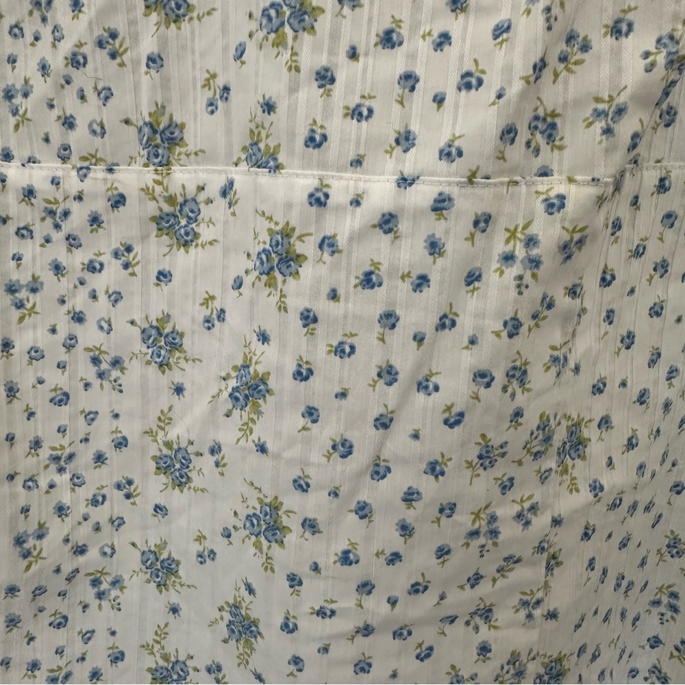 Dressbarn Floral Cottagecore Tie Strap Tank Top XL Blue White Stretchy - Picture 2 of 7